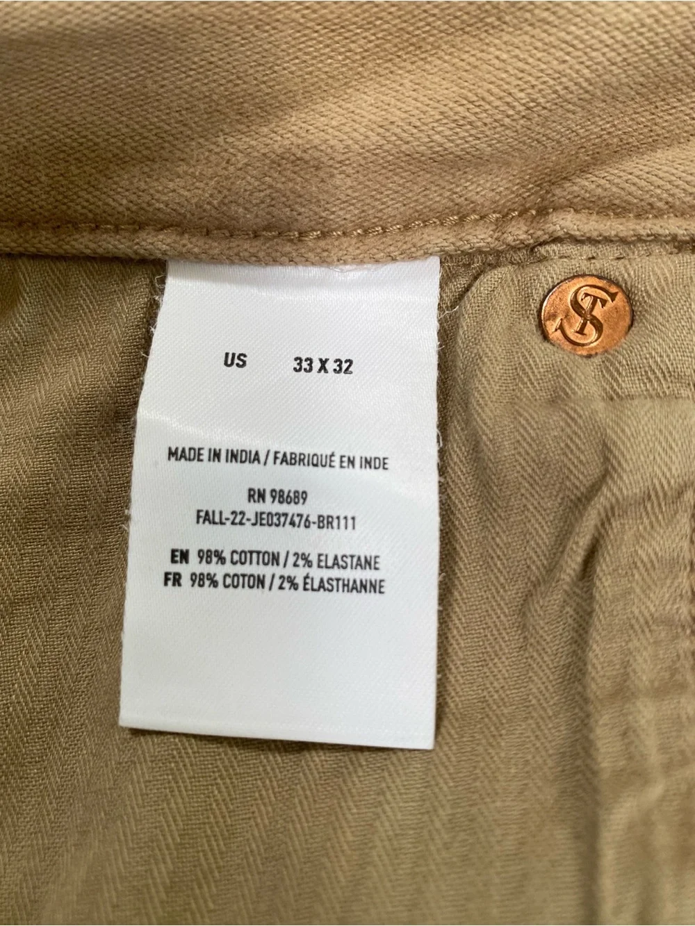 Todd Snyder Slim Chino in Khaki